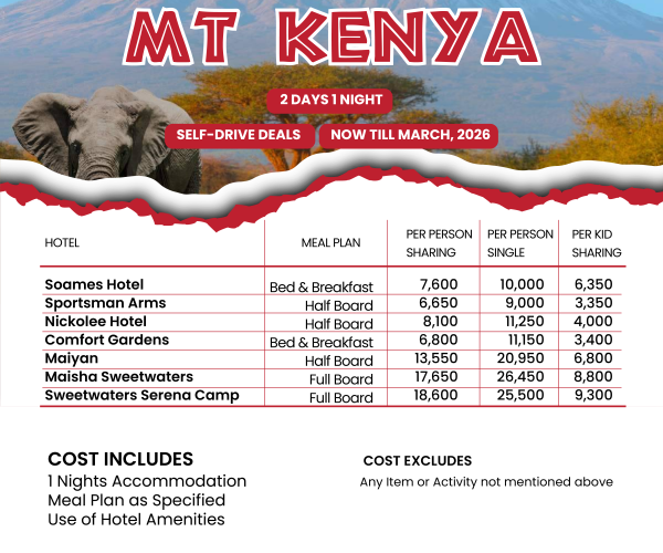2 Days 1 Night Mt. Kenya Getaway